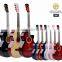 38 inch Cowboy cheap colorful Chinese guitar student guitar for beginner made in China 38C