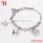 Stainless steel bracelet for girls, exquisite bracelet with adjustable end, fine chain stainless steel jewelry gift