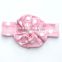 Direct manufacturer baby girl top big bow hot pink headband elastic white polka dots hairband