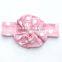 Kapu art & craft firm wholesale baby girls top big bow cute orchid headband kids elastic gold polka dots hairband