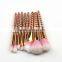 Factory directly supply UNIQUE bling make up brush set cosmetic