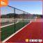 Football playground fence green color pvc coated chain link fencing