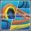 High breaking strength safety orange rope