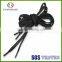 polyester printed black shoelace for sale