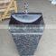 Nero marquina marble pedestal sink free standing sink