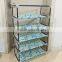 Shoes Storage Rack 4 Tiers Metal Shoes Shelf Organizer Holder Fabric Stand Closet