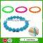 Factory Wholesale Personalized Thailand Silicone Bead Wristband/Silicone Bead Bracelet