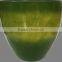 Double color glazed plastic flower pot square