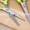 Newest fashional colorful ball pat shape stainless steel blade rubber and plastic scissors