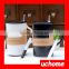 UCHOME Black White Message Ceramic Mug With Lid Spoon Creative Cup With a Pen