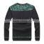 new fashion printing wool color combination sweater