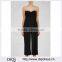 Wholasale Women Apparel Cool Strapless Black Crepe Jumpsuit(DQE0119J)