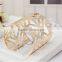 European golden exaggerated wide metal hollow cuff bangle for women