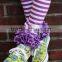 Toddler Girls 95% Cotton 5% Spandex Icing Legging Purple And White Striped Pants