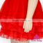 53SQG056 Lovebaby Beautiful Baby Party Sleeveless Red Tops With Pink 3 Layers Yarn TUTU Dress Silk Frock Design