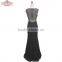 OEM Long Floor-length Sheath/Column Black Evening Dress