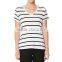 Fashion Bulk Blank Striped t Shirts Women V-neck T-shirts