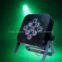 9pcs 3W High Brightness Tri-color LED Flat Par / LED Par / LED DMX Par