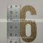 Gold glitter paper number "6" Decor Festive Birthday Party New Year,Christmas ,Cake,Crafts