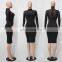 Europe And America Long Sleeve Perspectivity Sexy One-Piece Dress