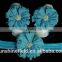 Baby Barefoot Sandals with shabby Flower and Matching wide Elastic Headband