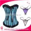Satin and jacquard bodysuit corset Strapless corset with shaper