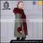 High quality wholesale ladies fur long coat with fox fur collar