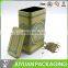 square metal tea tin canister/tea tin container in can