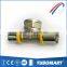 Brass press union custom 45 degree unqual female tee pipe tee fitting for usb market