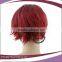 short curly red synthetic fiber cosplay male wigs