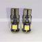 20PCS T10 Canbus White Blue Red Yellow Pink Green Ice Blue 5smd Car Light W5w 194 168 Error Bulbs DC 12V Wedge Lamp Parking Lamp