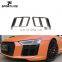 Dry Carbon Fiber R8 2 Gen Front Bumper Lower Fog Grille Vents Cover for Audi R8 V10 Plus Coupe 2-Door 16-18