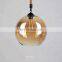 Vintage Hemp Rope Pendant Light E27 Glass Ball Shade Decorative Lamp