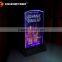 Wholesale acrylic menu display with Led light