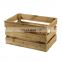 Rustic natural wood color large wooden gift crate for storage