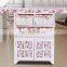 Home Furniture Ironing Board Wooden Ironing Cabinet With Wicker Drawer
