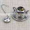 Wholesale Stainless Steel Teapot Shape Tea Filter Strainer  With Long Chain