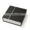 wholesale storage linen embossed cheap black paper cube watch gift case box with cotton pillow