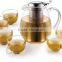 tea brewer glassware with stainless steel strainer borosilicate glass tea sets