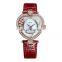 AILANG 8810L Elegant Stone Rose Gold Lady Quartz Watches Analog Wristwatch for Women Heart Dial Womens Watch