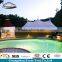 Popular transparent steel structure low price inflatable stretch tents for star hotel