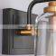 Minimalist Style Bathroom Vanity Light 3-Lights Golden Cheap Price For Bathroom Kitchen Metal Cylinder Glass Shade Wall Lamp