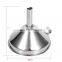 Silver Metal Cooking Funnel Food Stainless Steel Kitchen Funnel with Strainer Filter for Transferring Liquid Dry Ingredient