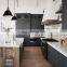 Modern shaker design freestanding white and gray pantry wooden wall cabinet familykitchen