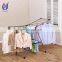 Metal stainless steel large clothes hanging closet rail rack