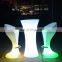 high chair and high table outdoor furniture /Remote control outdoor party event modern industrial plastic light up led bar stool