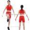 Smart Style Red Dance Ware Suits Tops & Shorts Women Dance and Yoga Practice