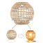 vintage restaurant antique retro bamboo shade frame bedside table bedroom living room lamp stand bamboo rattan pendant lamp