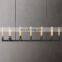 Luxury Cannele Linear Brass Industrial Glass Pendant Light for Home Hotel Ceiling Suspension Lighting
