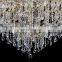 Custom Modern Hotel Lobby Banquet Lighting Design Luxury Golden Chrome Large Maria Theresa Crystal Chandelier